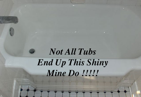 shiny refinished bathtub